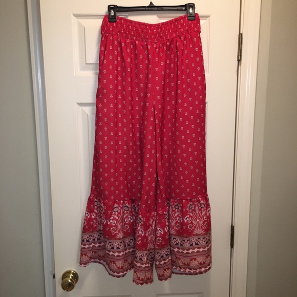 Grace Karin Cropped Floral Wide Leg Pants - Picture 6 of 11